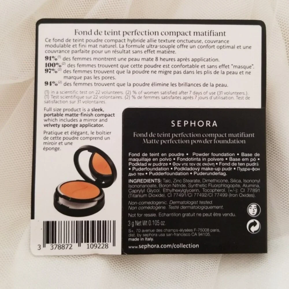 Sephora Matte Perfection Powder Foundation 26 Neutral Sand/ Sable NEW